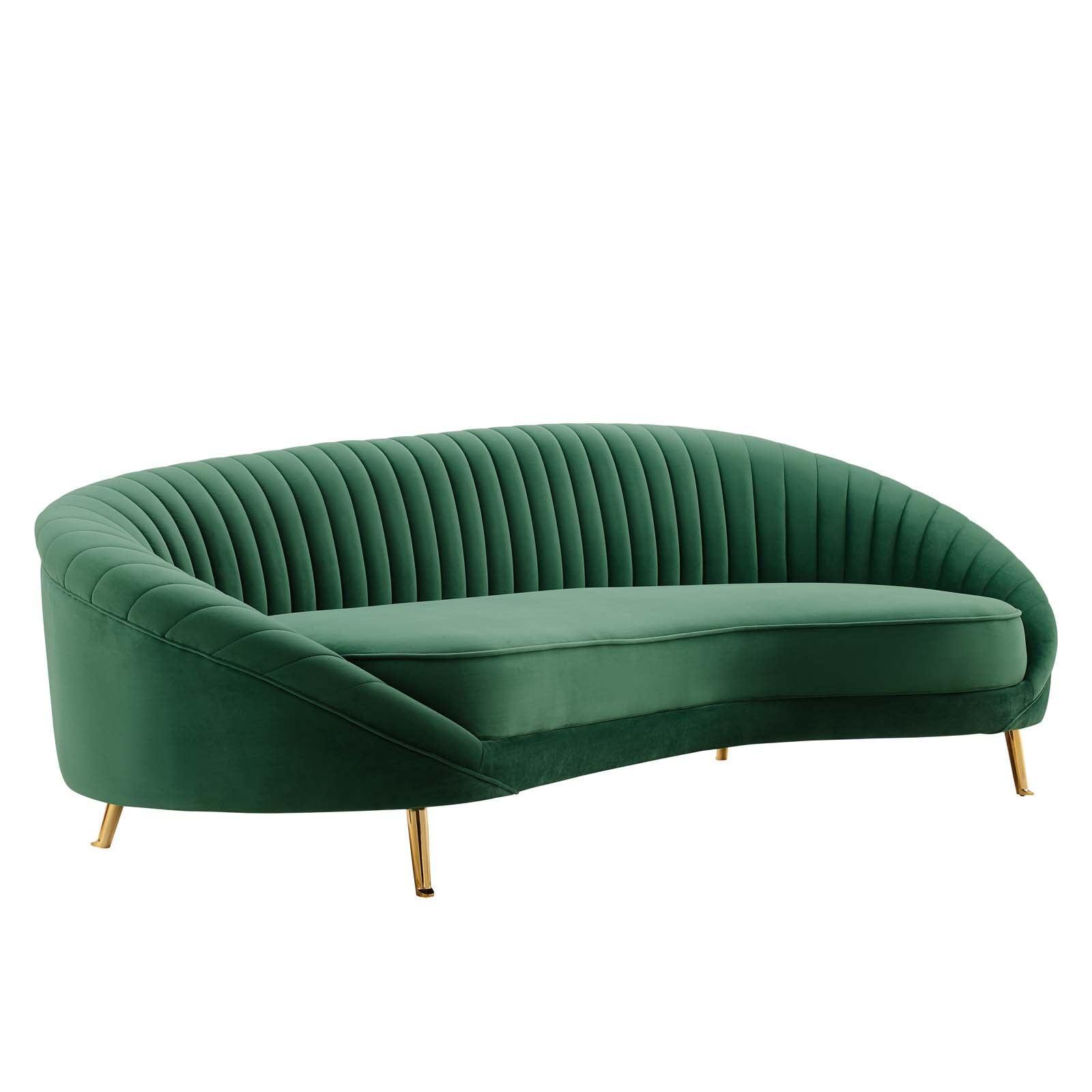 Modway Camber Channel Tufted Performance Velvet Sofa FredCo