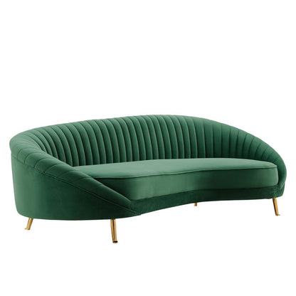 Modway Camber Channel Tufted Performance Velvet Sofa FredCo