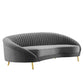 Modway Camber Channel Tufted Performance Velvet Sofa FredCo