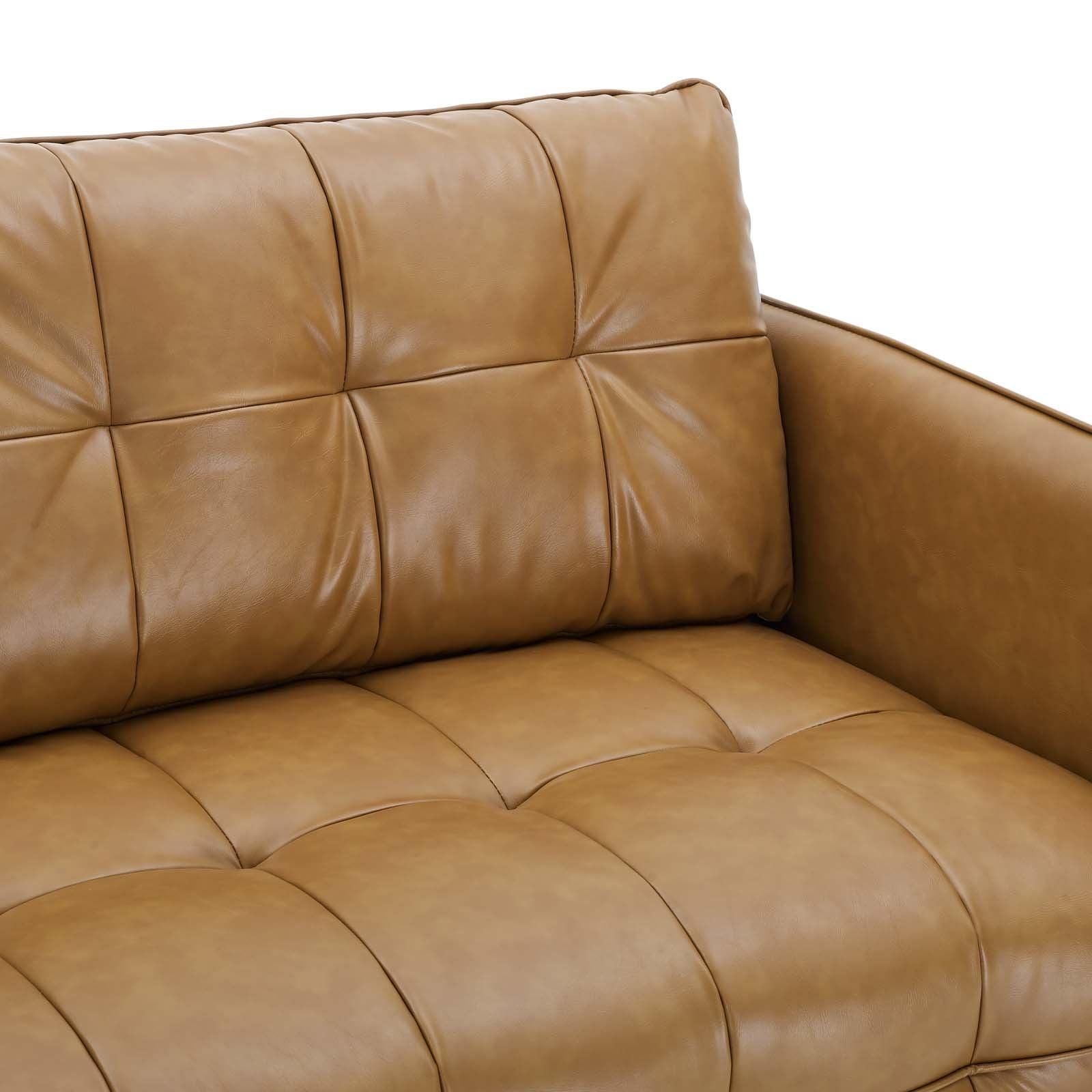 Modway Cameron Tufted Vegan Leather Sofa FredCo