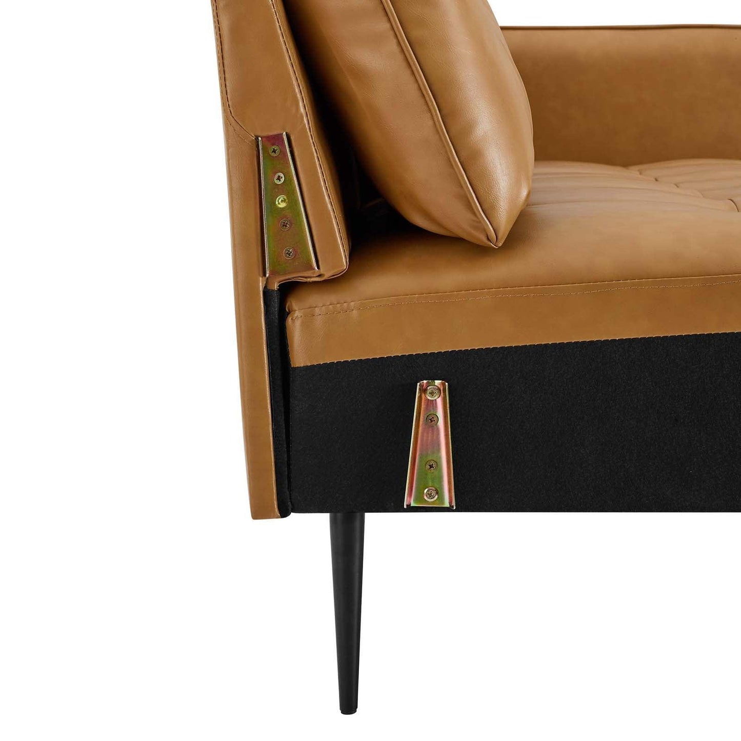 Modway Cameron Tufted Vegan Leather Sofa FredCo