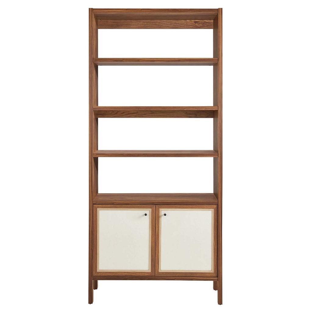 Modway Capri 4-Shelf Wood Grain Bookcase FredCo