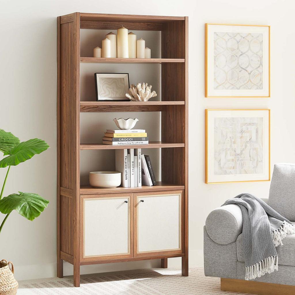 Modway Capri 4-Shelf Wood Grain Bookcase FredCo