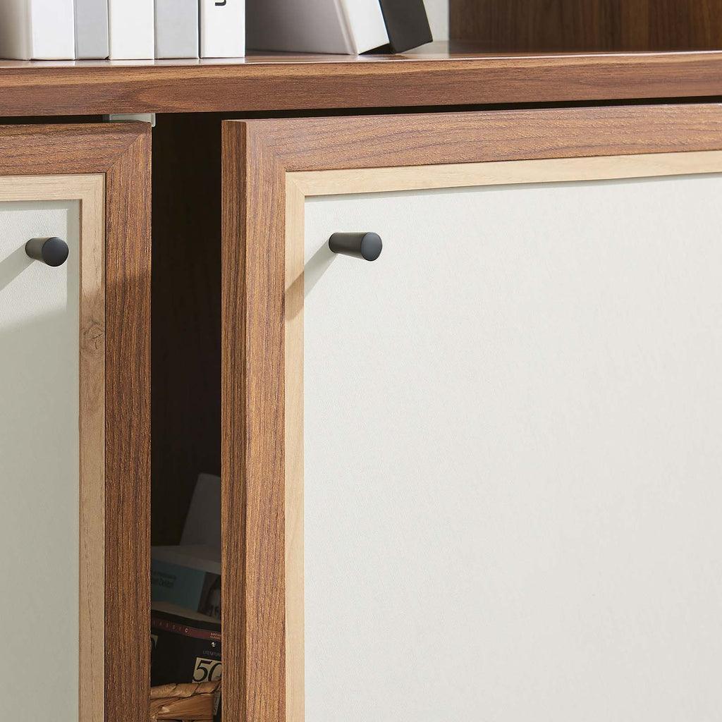 Modway Capri 4-Shelf Wood Grain Bookcase FredCo