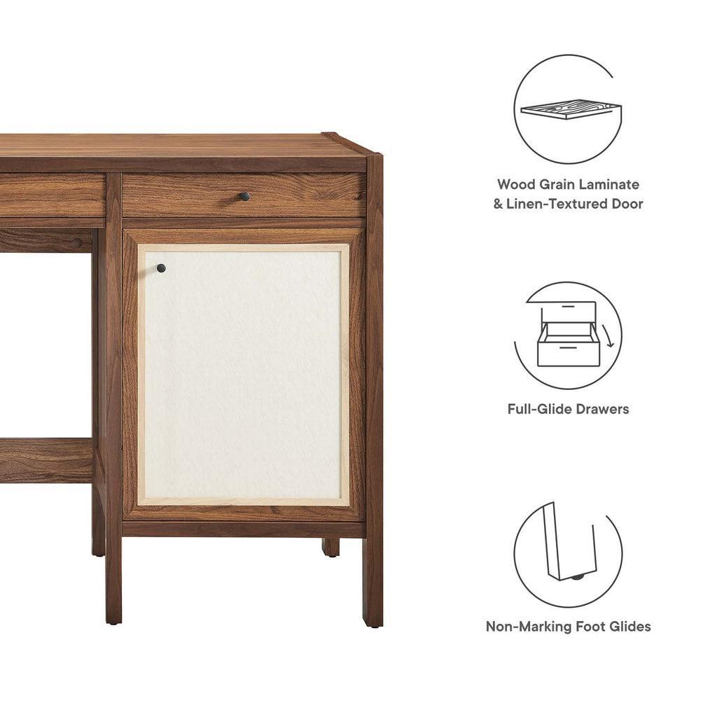 Modway Capri 49" Wood Grain Office Desk FredCo