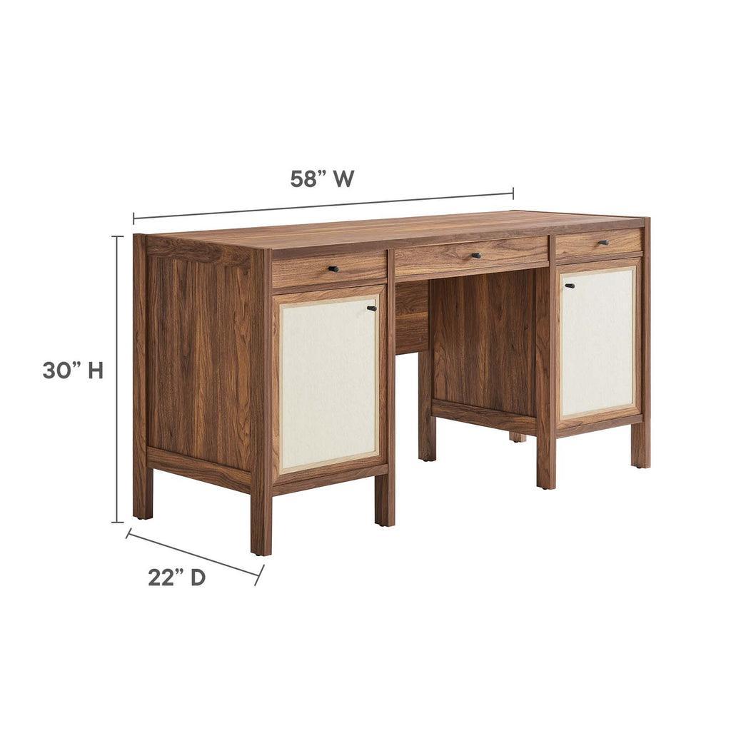 Modway Capri 58" Wood Grain Office Desk FredCo