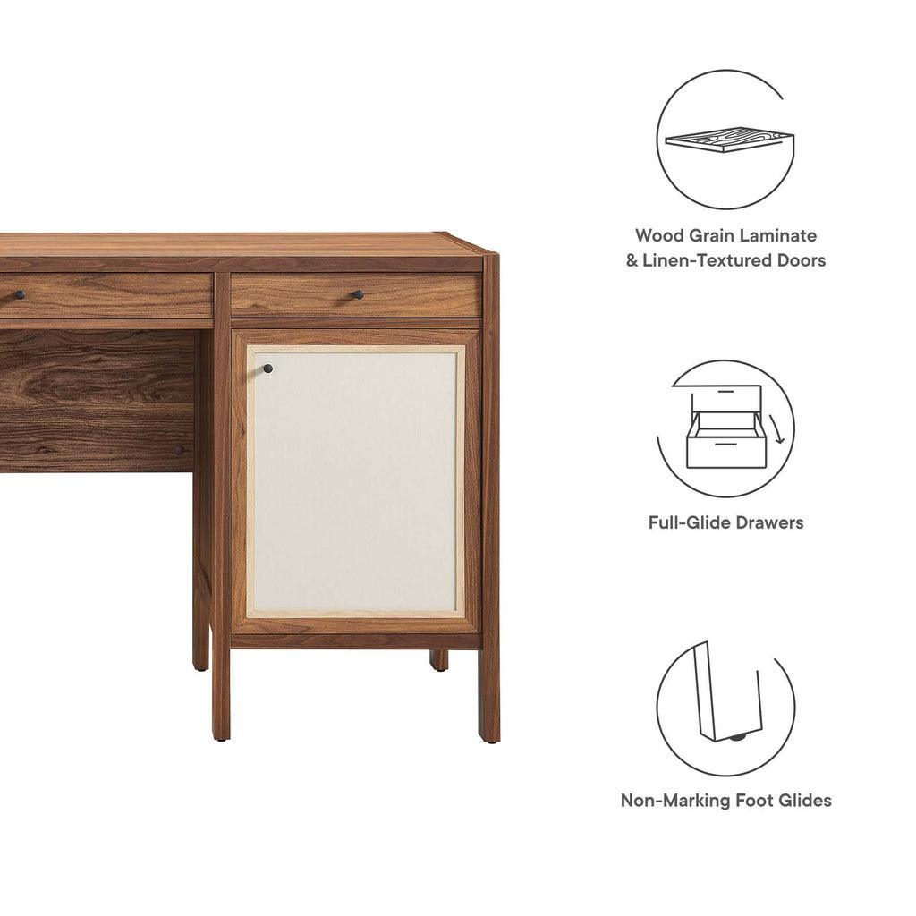 Modway Capri 58" Wood Grain Office Desk FredCo