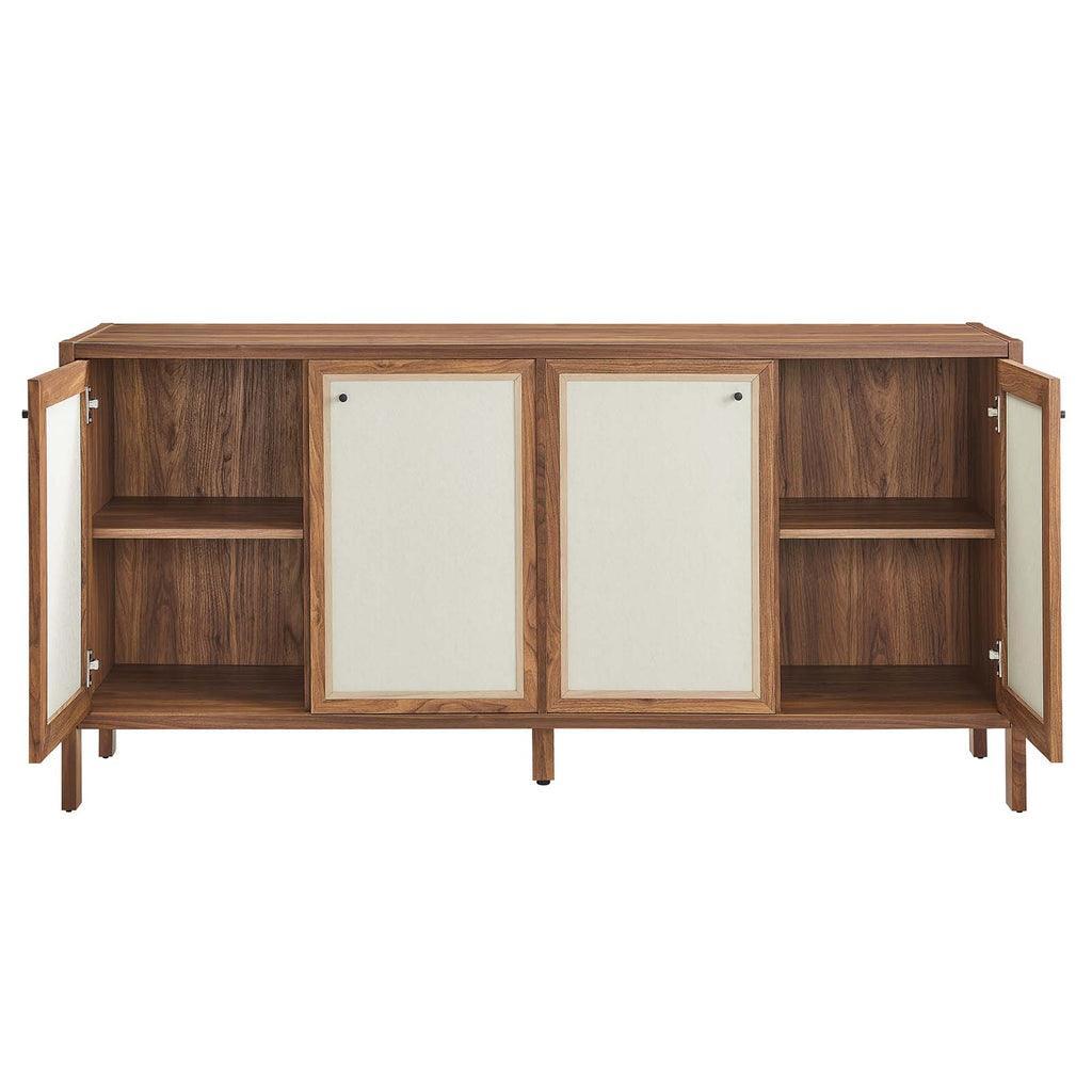 Modway Capri 65" Wood Grain Sideboard Storage Cabinet FredCo