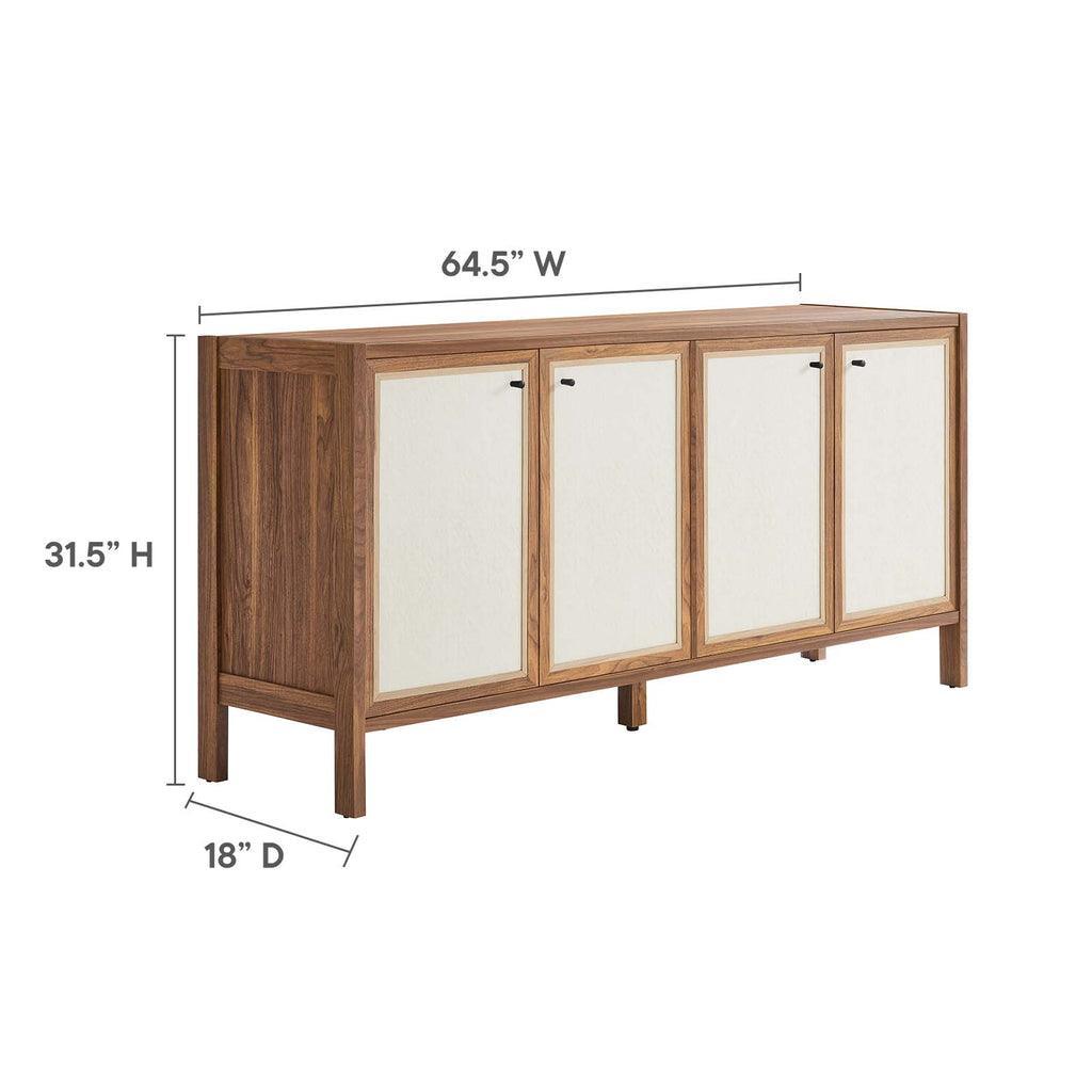 Modway Capri 65" Wood Grain Sideboard Storage Cabinet FredCo