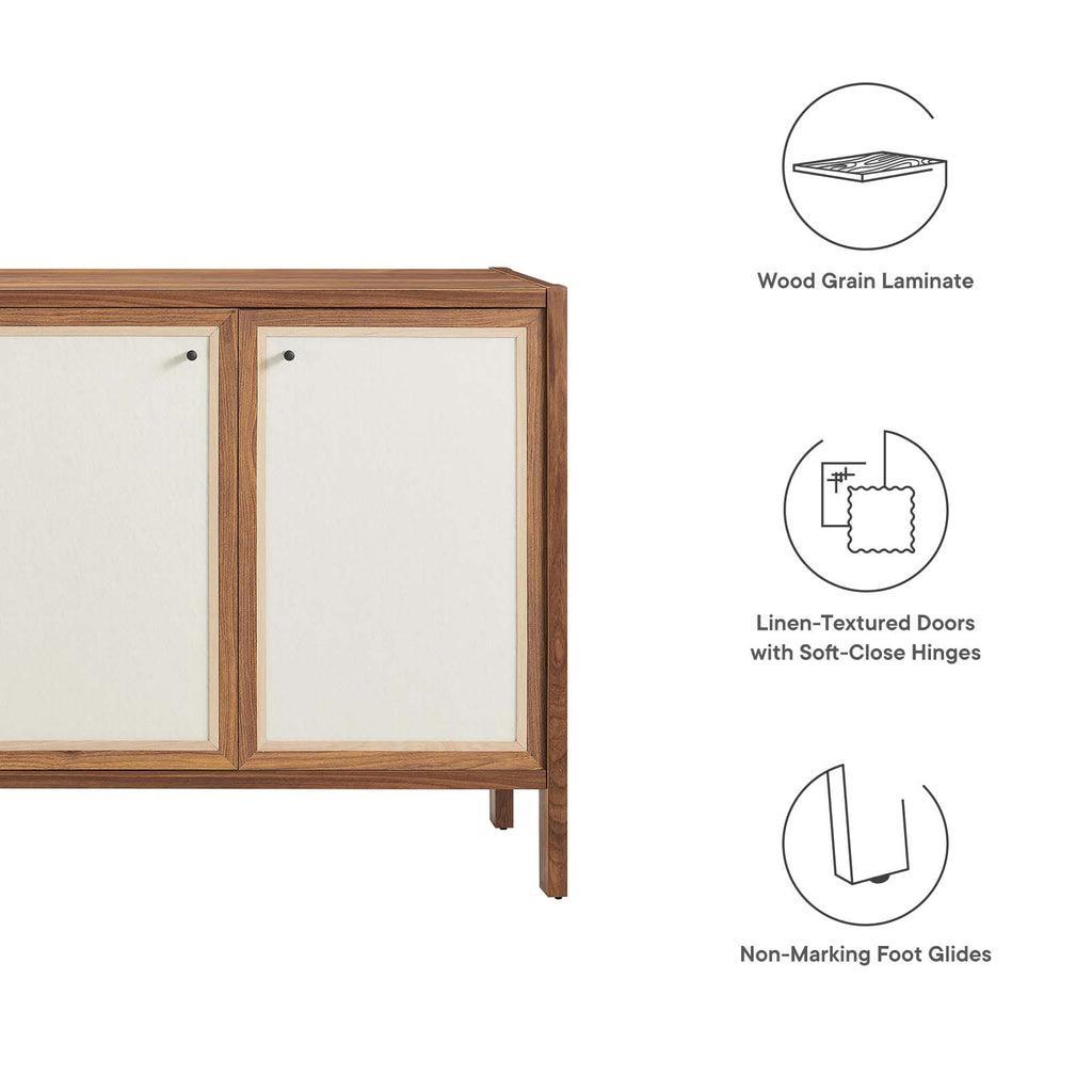 Modway Capri 65" Wood Grain Sideboard Storage Cabinet FredCo