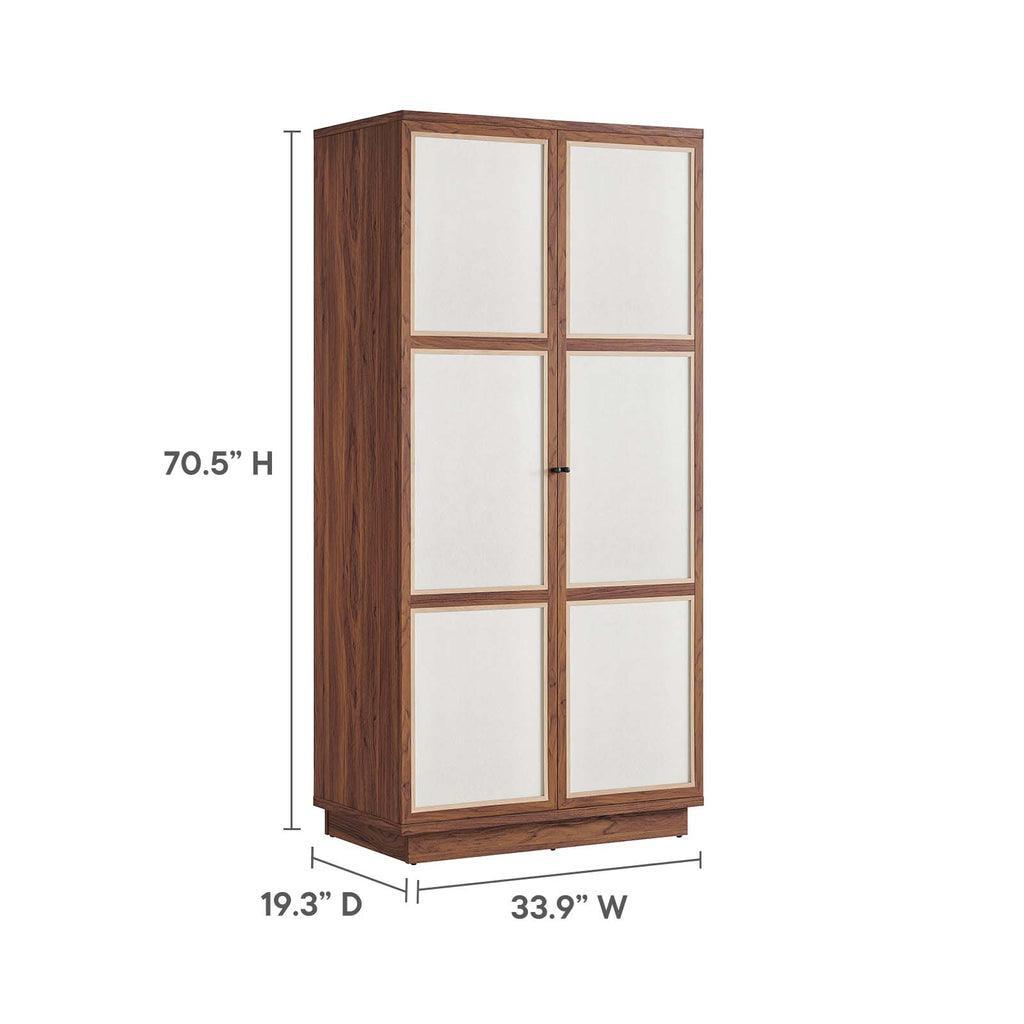 Modway Capri 70" Tall Wood Grain Storage Cabinet FredCo