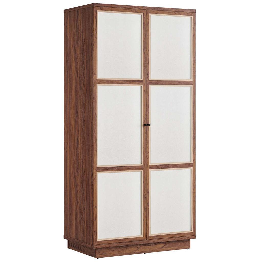 Modway Capri 70" Tall Wood Grain Storage Cabinet FredCo
