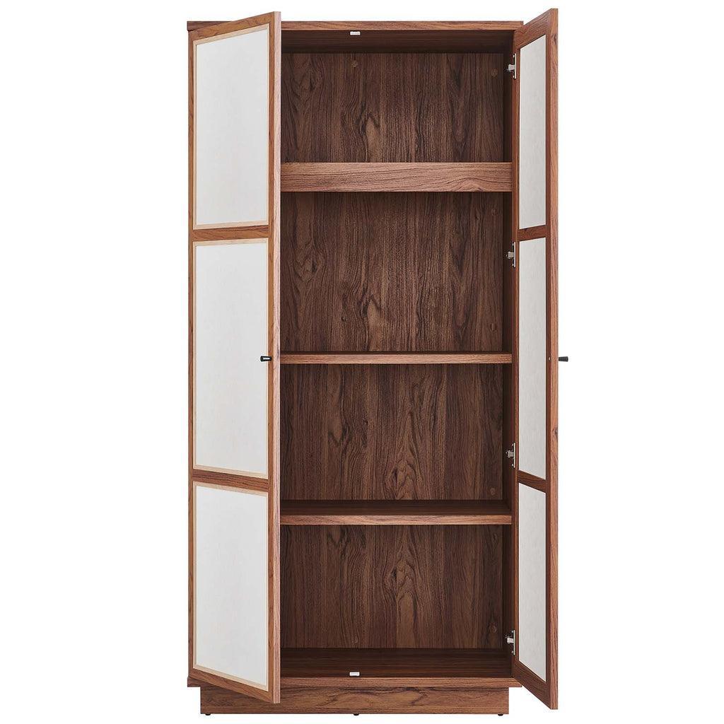 Modway Capri 70" Tall Wood Grain Storage Cabinet FredCo