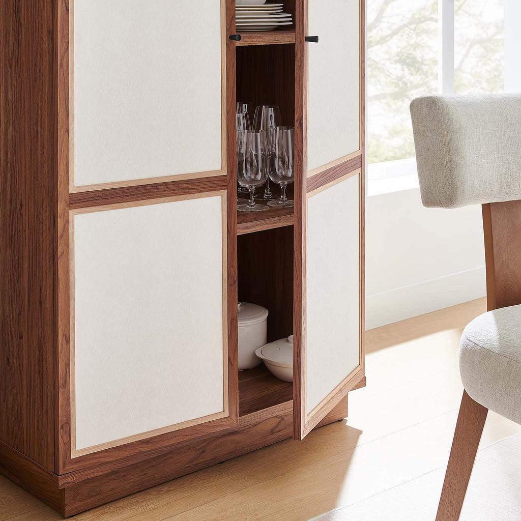 Modway Capri 70" Tall Wood Grain Storage Cabinet FredCo