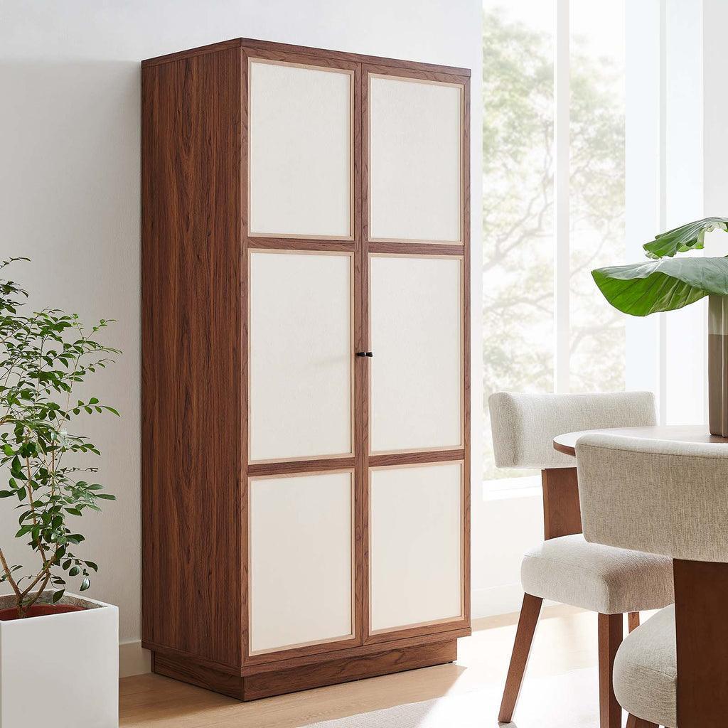 Modway Capri 70" Tall Wood Grain Storage Cabinet FredCo