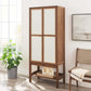 Modway Capri Tall Wood Grain Standing Storage Cabinet FredCo