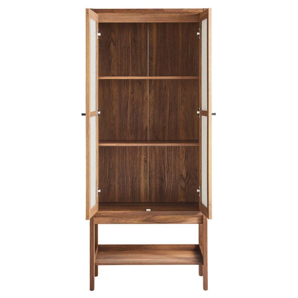 Modway Capri Tall Wood Grain Standing Storage Cabinet FredCo