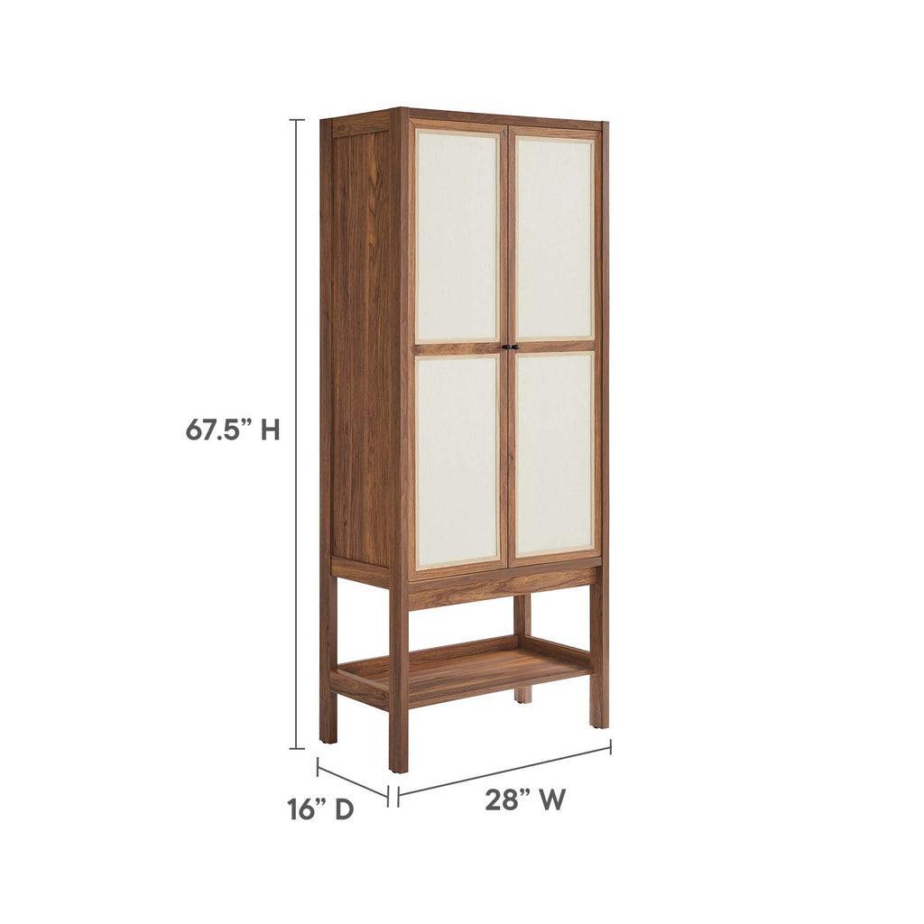 Modway Capri Tall Wood Grain Standing Storage Cabinet FredCo