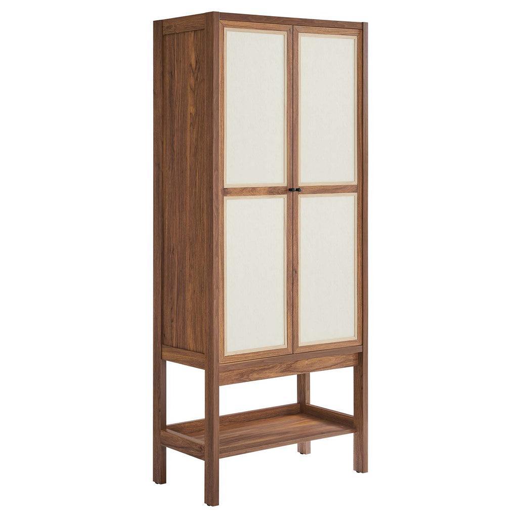 Modway Capri Tall Wood Grain Standing Storage Cabinet FredCo