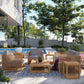 Modway Carlsbad 6-Piece Teak Wood Outdoor Patio Set FredCo