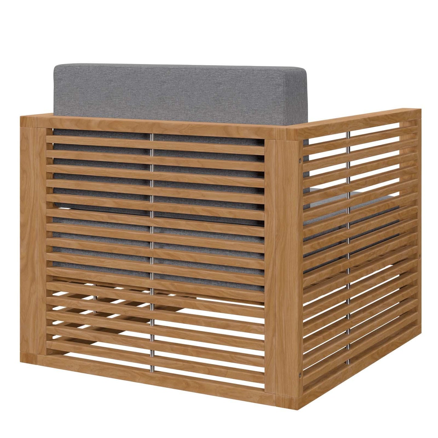 Modway Carlsbad Teak Wood Outdoor Patio Armchair FredCo
