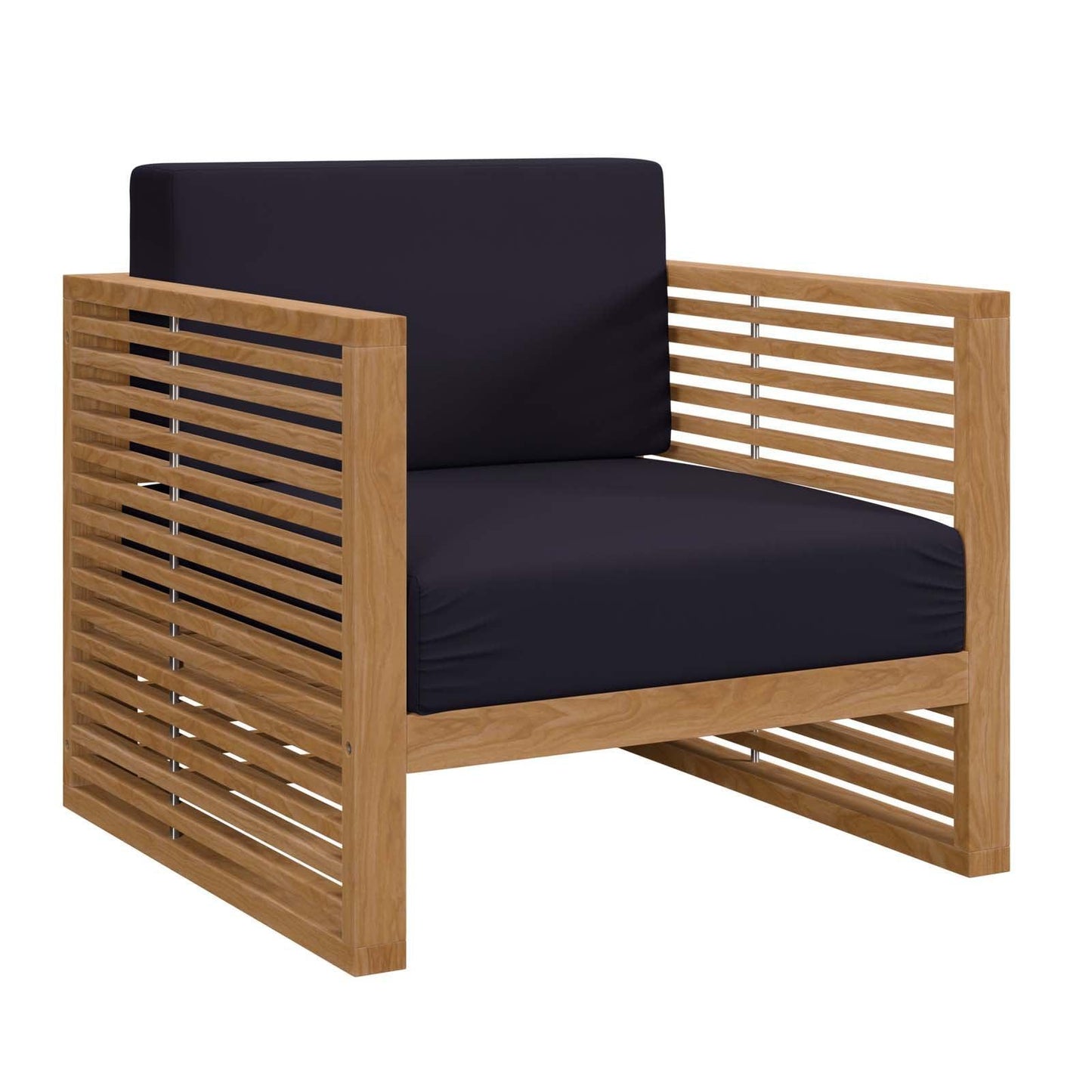 Modway Carlsbad Teak Wood Outdoor Patio Armchair FredCo