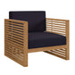 Modway Carlsbad Teak Wood Outdoor Patio Armchair FredCo