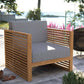 Modway Carlsbad Teak Wood Outdoor Patio Armchair FredCo