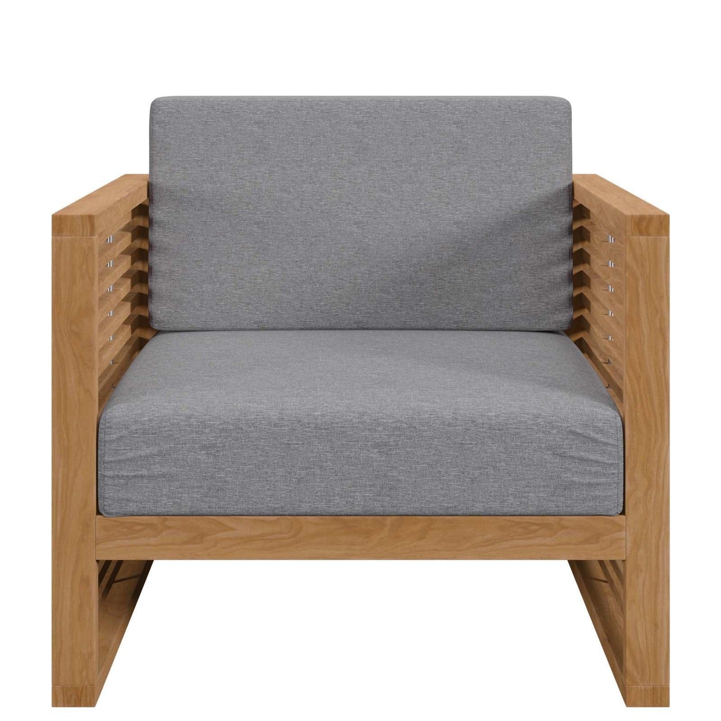 Modway Carlsbad Teak Wood Outdoor Patio Armchair FredCo