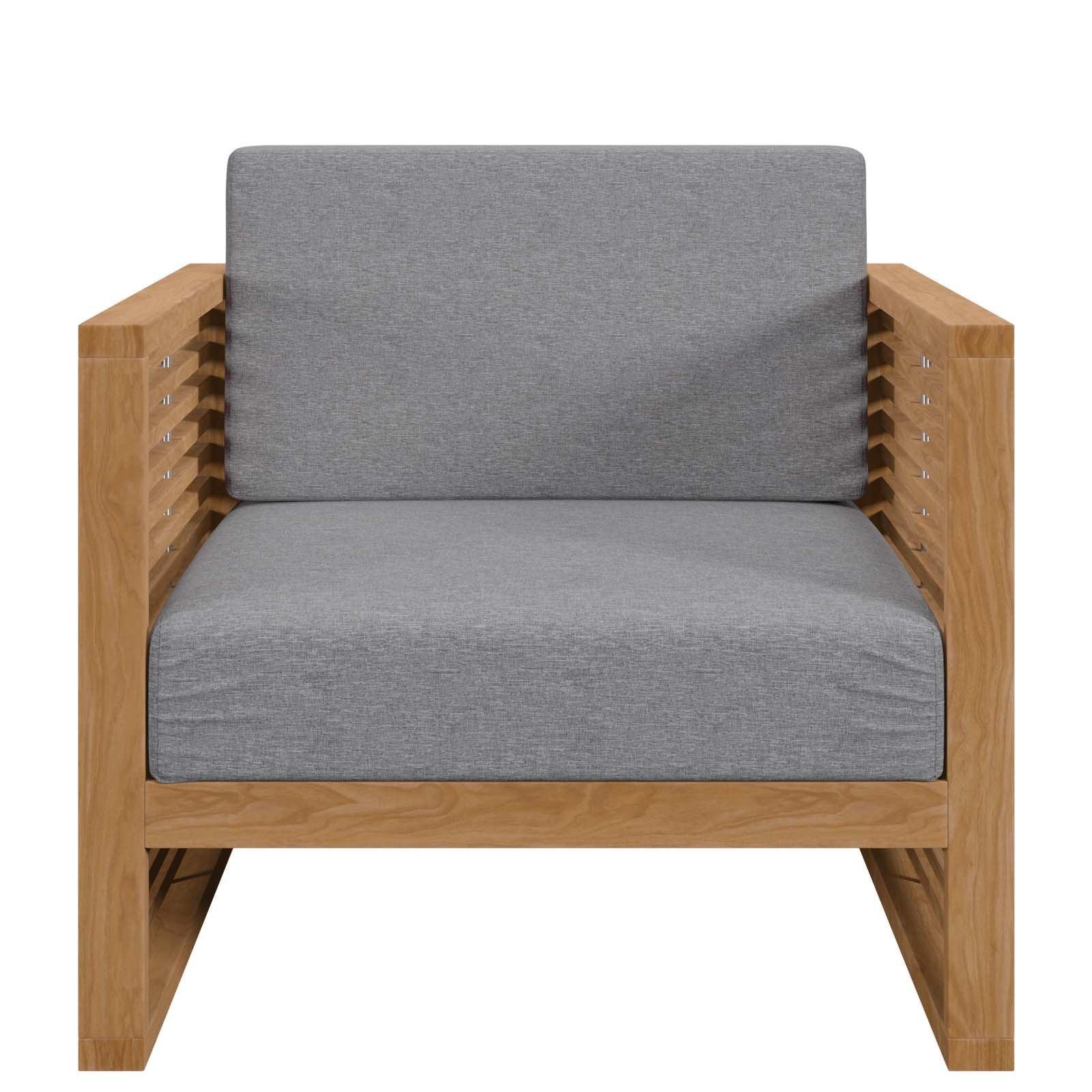 Modway Carlsbad Teak Wood Outdoor Patio Armchair FredCo