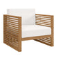 Modway Carlsbad Teak Wood Outdoor Patio Armchair FredCo