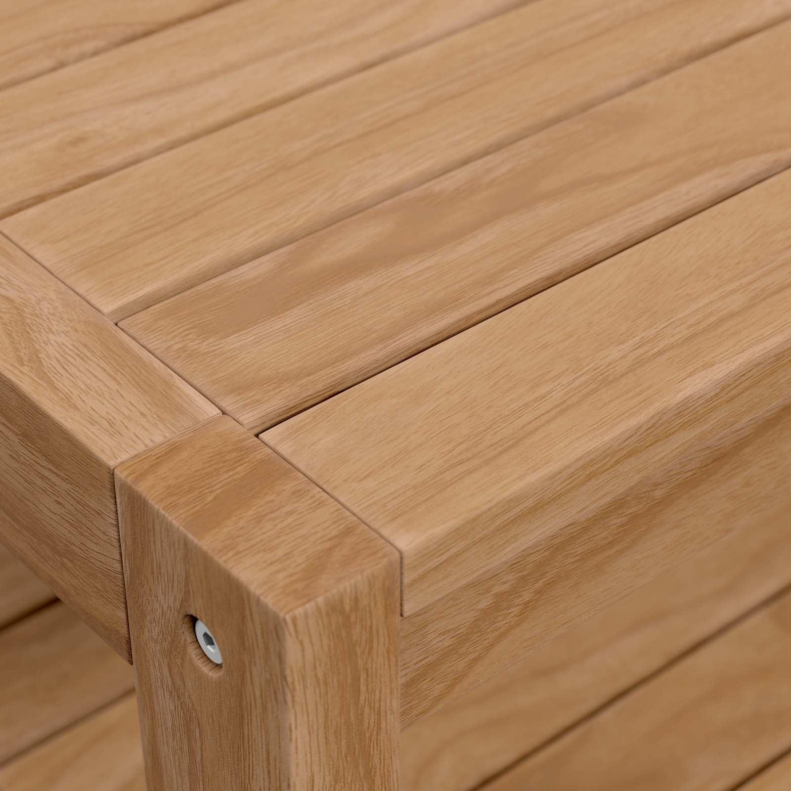 Modway Carlsbad Teak Wood Outdoor Patio Coffee Table FredCo