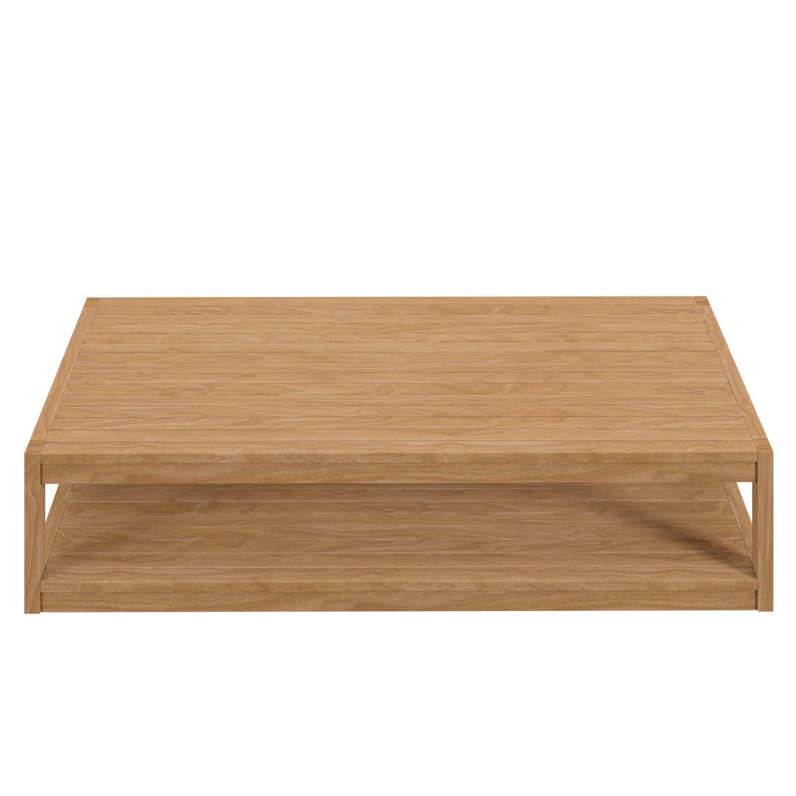 Modway Carlsbad Teak Wood Outdoor Patio Coffee Table FredCo