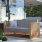 Modway Carlsbad Teak Wood Outdoor Patio Loveseat FredCo