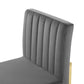 Modway Carriage Channel Tufted Sled Base Performance Velvet Dining Chair FredCo
