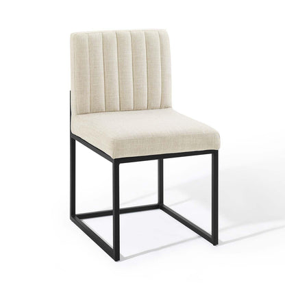 Modway Carriage Channel Tufted Sled Base Upholstered Fabric Dining Chair FredCo