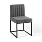 Modway Carriage Channel Tufted Sled Base Upholstered Fabric Dining Chair FredCo