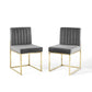 Modway Carriage Dining Chair Performance Velvet Set of 2 FredCo