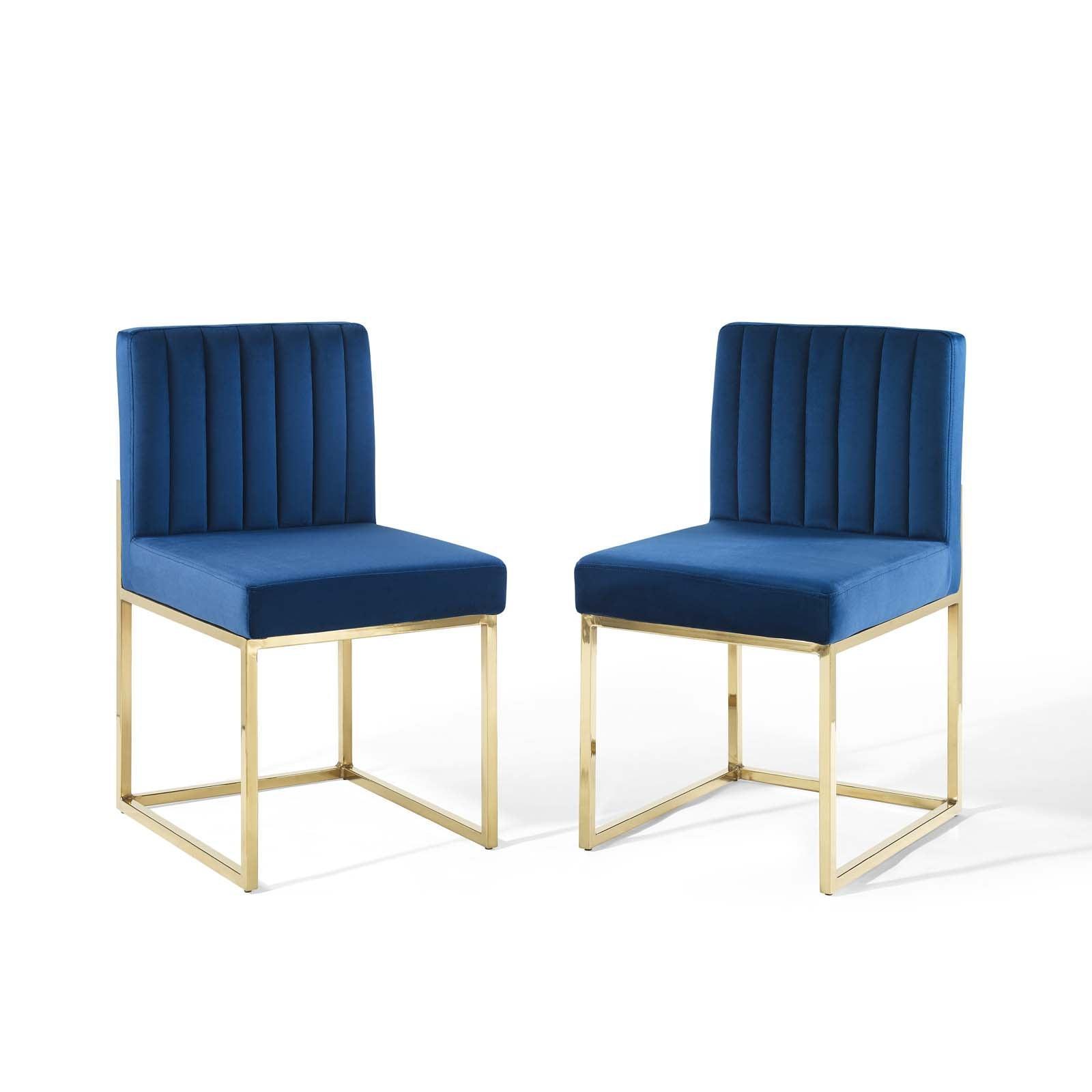 Modway Carriage Dining Chair Performance Velvet Set of 2 FredCo