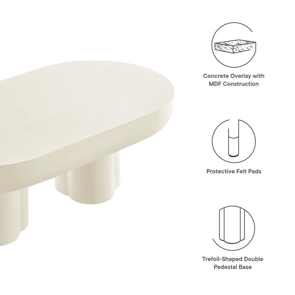 Modway Caspian Oval Concrete Coffee Table FredCo