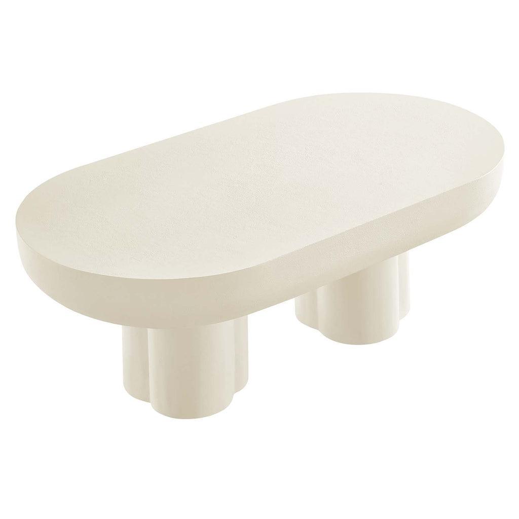 Modway Caspian Oval Concrete Coffee Table FredCo