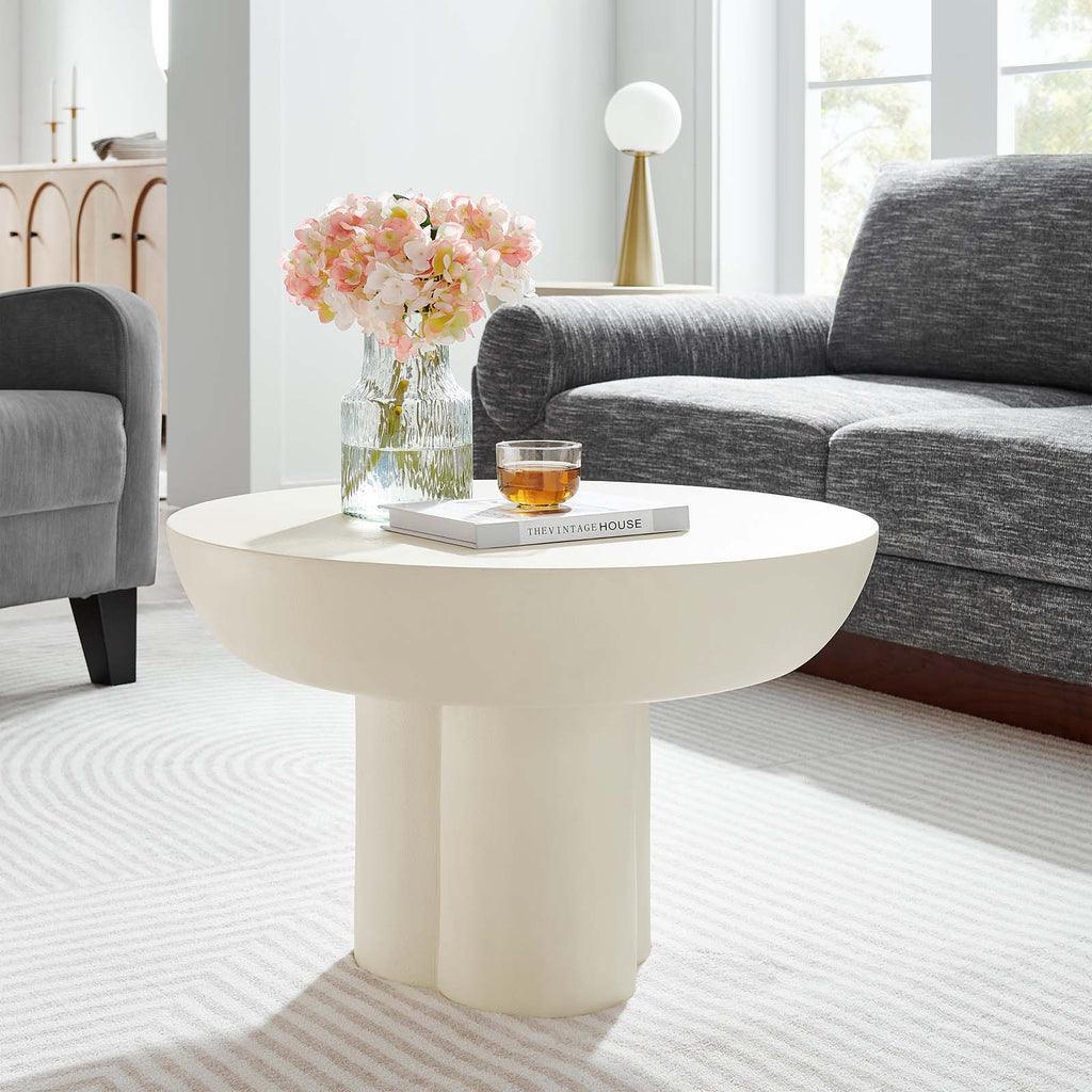 Modway Caspian Round Concrete Coffee Table FredCo