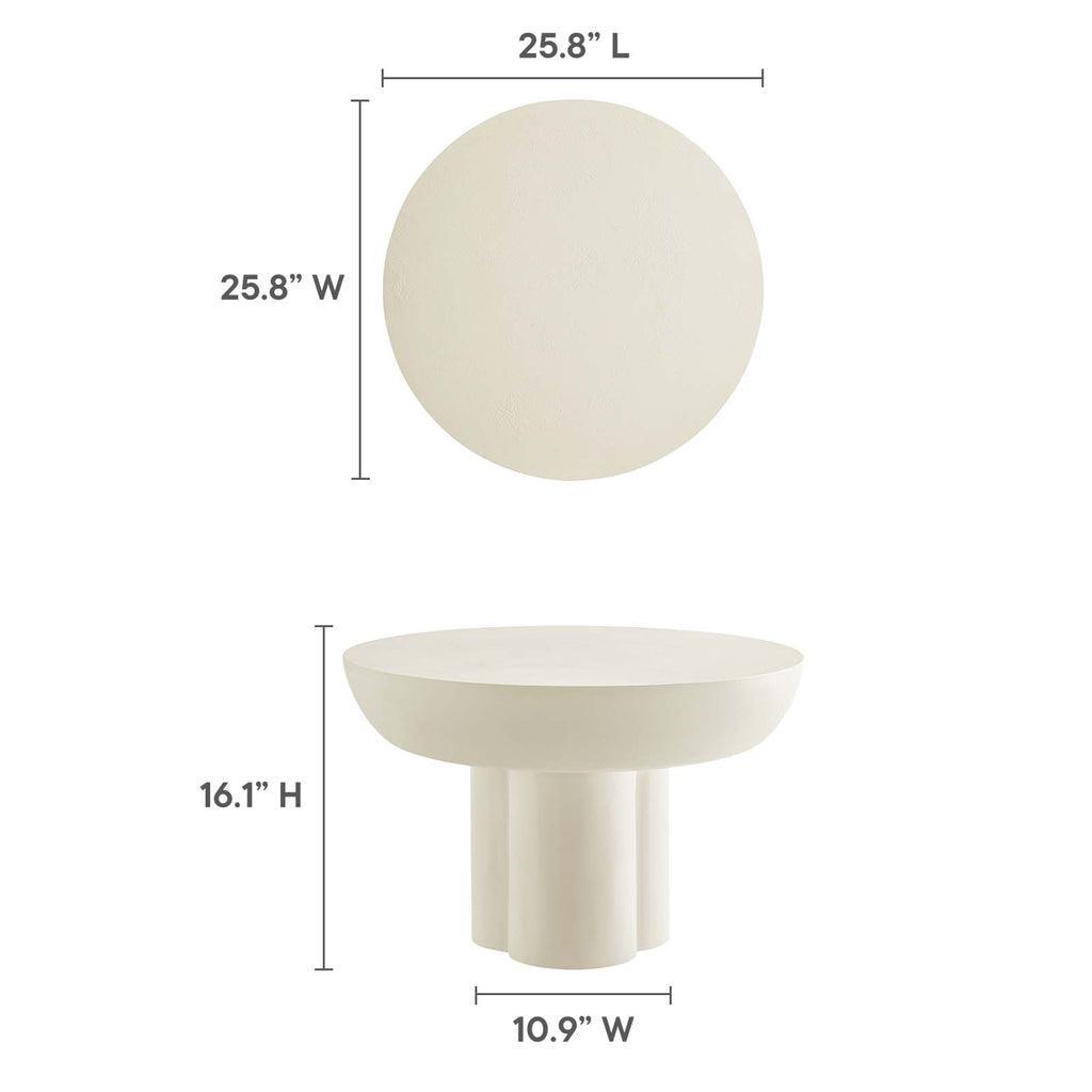 Modway Caspian Round Concrete Coffee Table FredCo