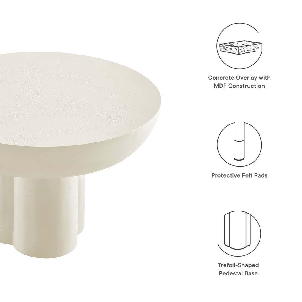 Modway Caspian Round Concrete Coffee Table FredCo