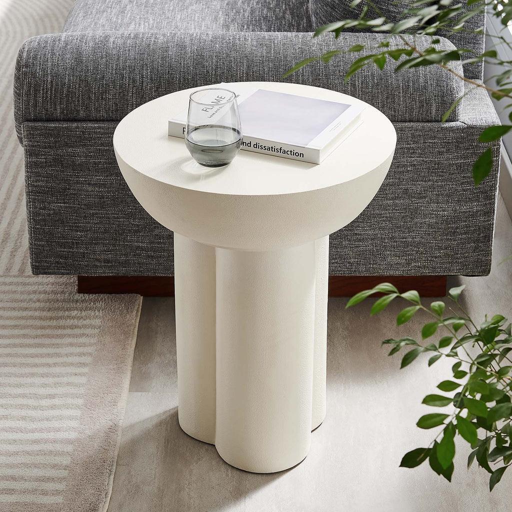 Modway Caspian Round Concrete Side Table FredCo