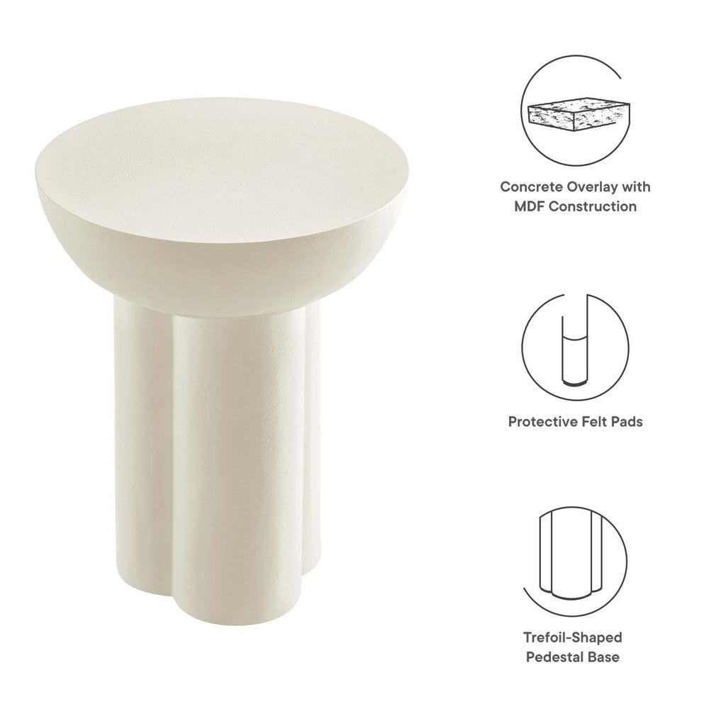 Modway Caspian Round Concrete Side Table FredCo