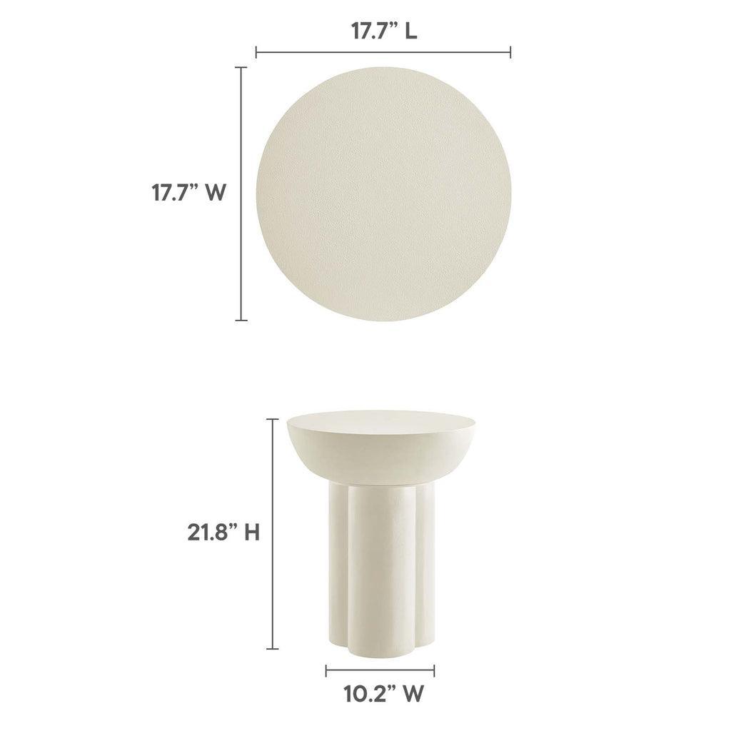 Modway Caspian Round Concrete Side Table FredCo