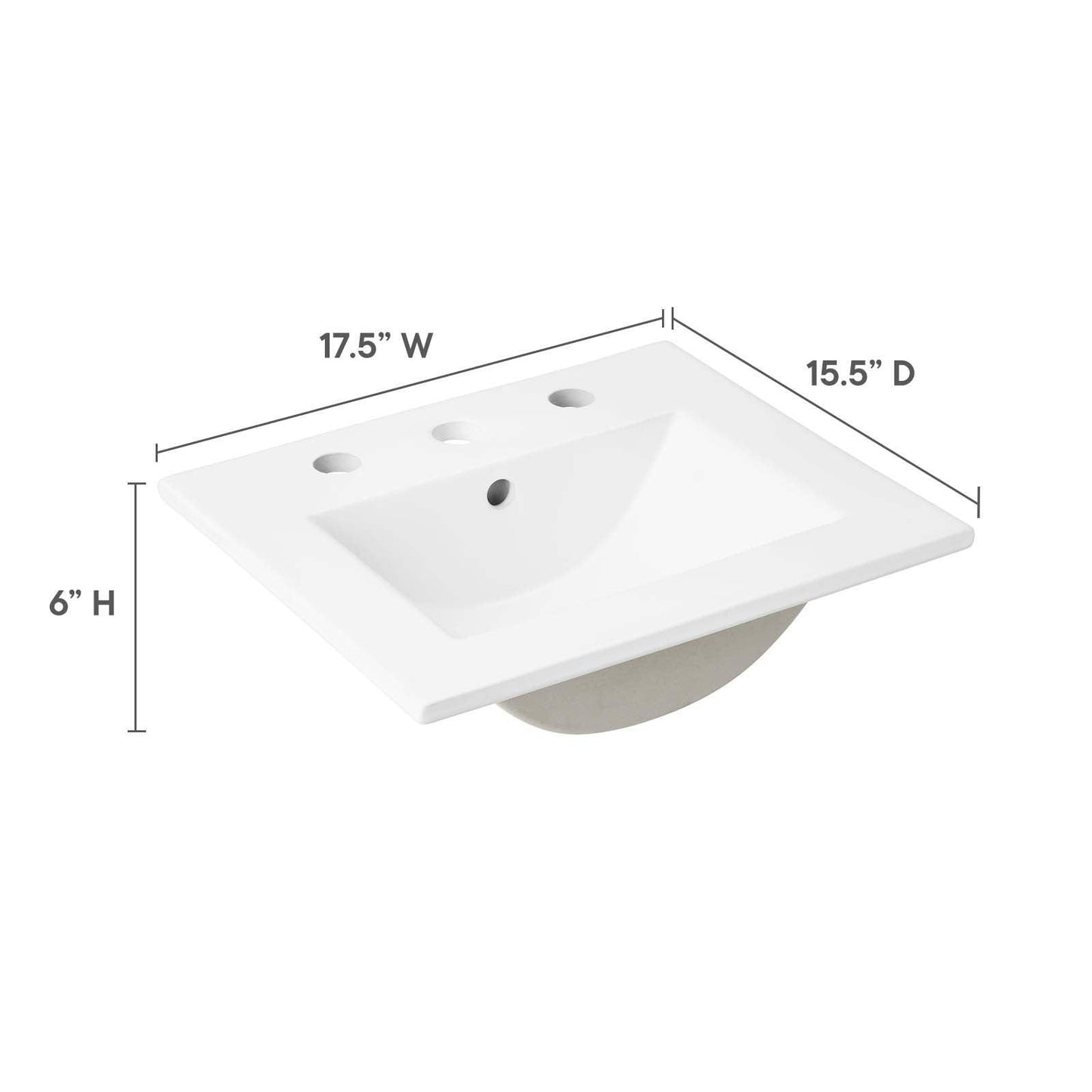 Modway Cayman 18" Bathroom Sink FredCo