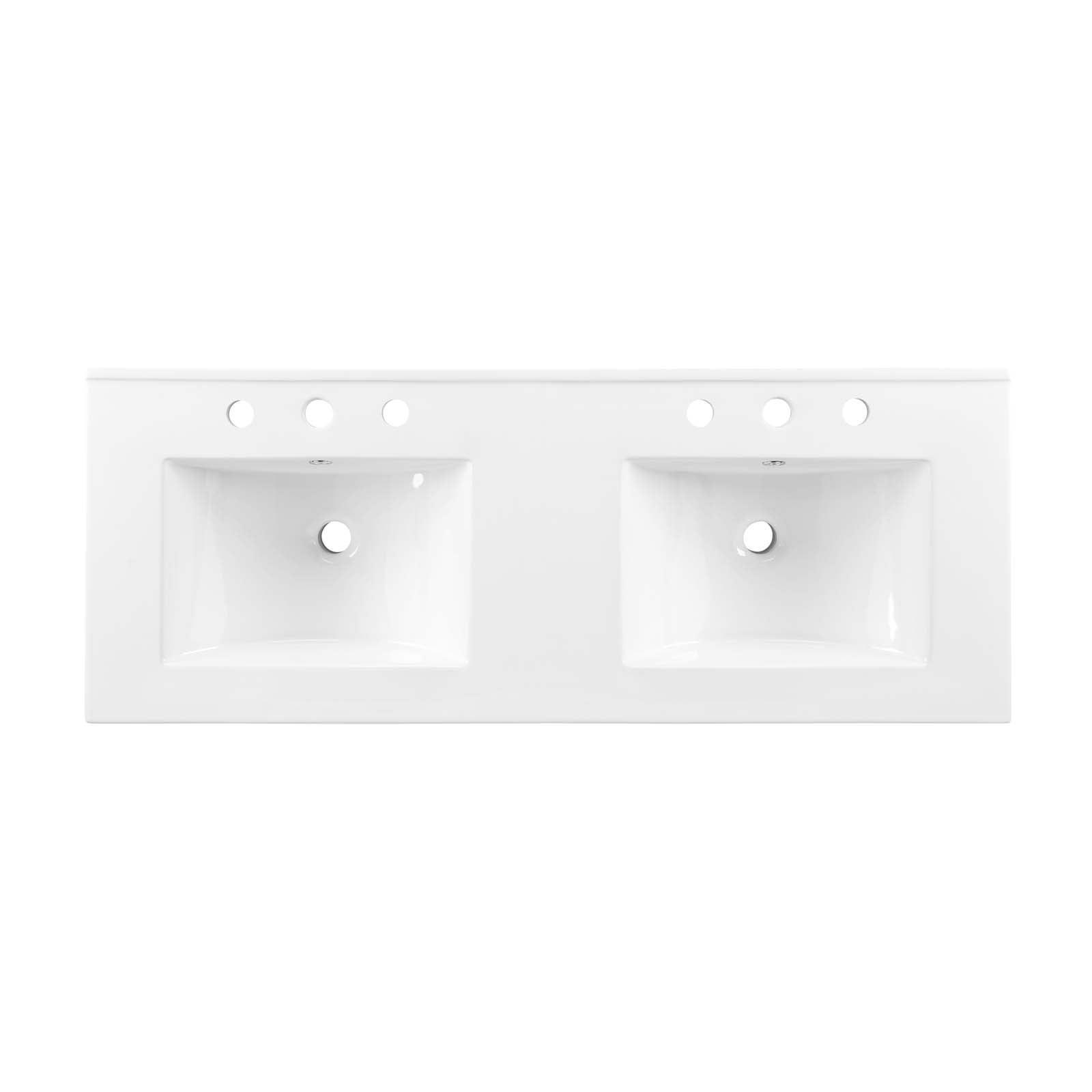 Modway Cayman 48" Double Basin Bathroom Sink FredCo