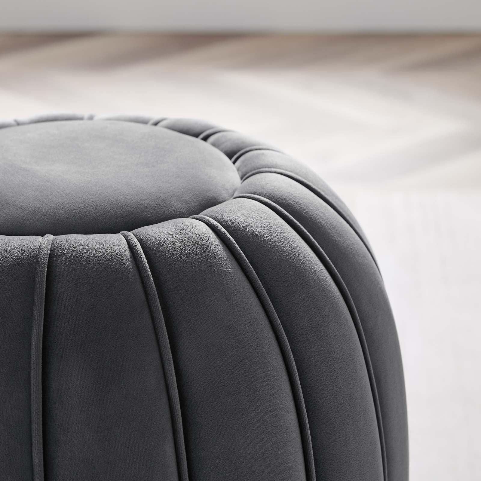 Modway Celebrate Channel Tufted Performance Velvet Ottoman FredCo